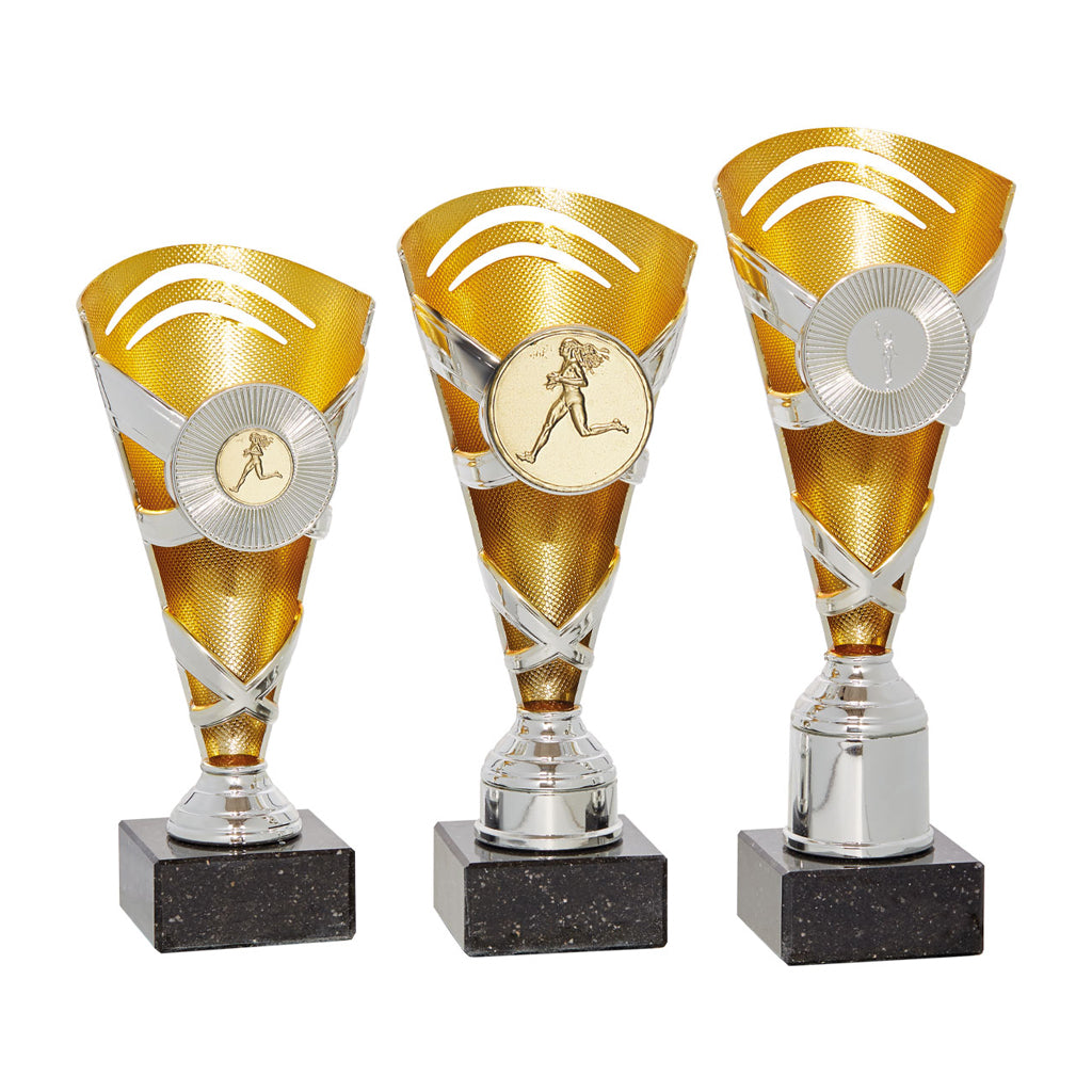 Copa deportiva Oro - Esfera Central Personalizable