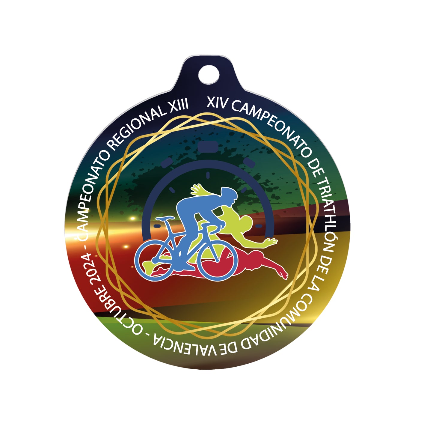 Medalla deportiva Metálica Redonda 70mm