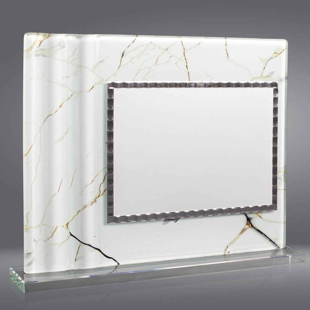 Placa Conmemorativa Cristal efecto mármol