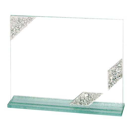 Placa de Cristal con soporte de Aluminio