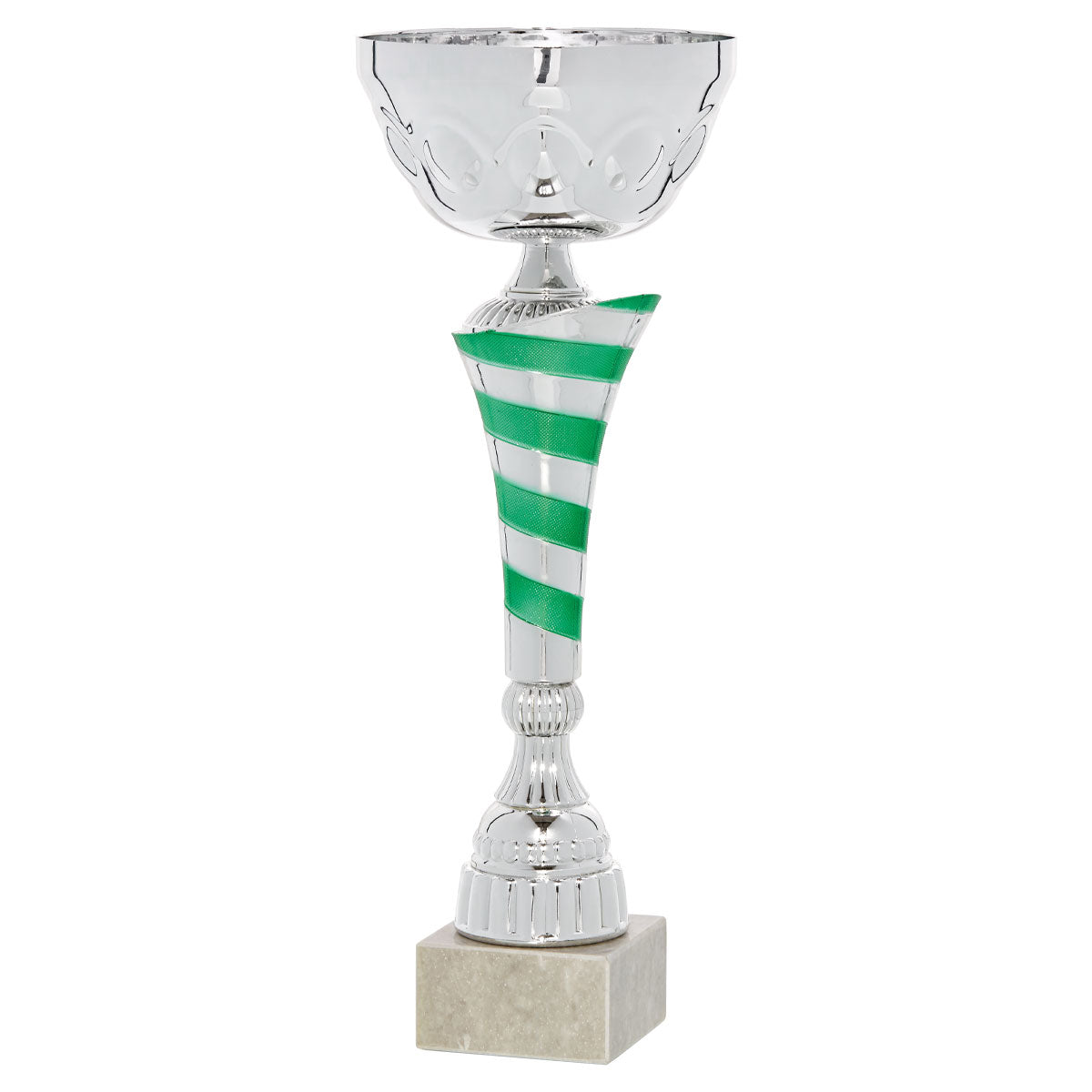 Copa deportiva Plata y verde