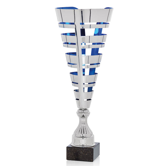 Copa plata con azul