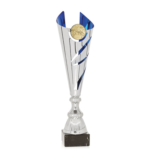 Copa plata con azul con disco personalizable