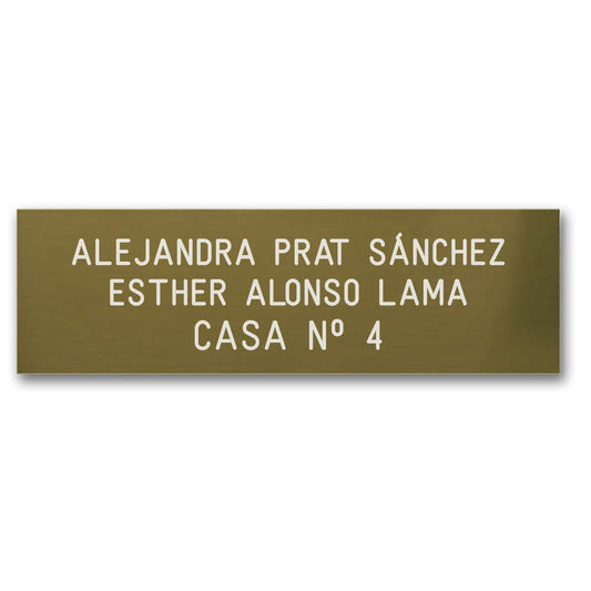 Placa de Buzón Aluminio
