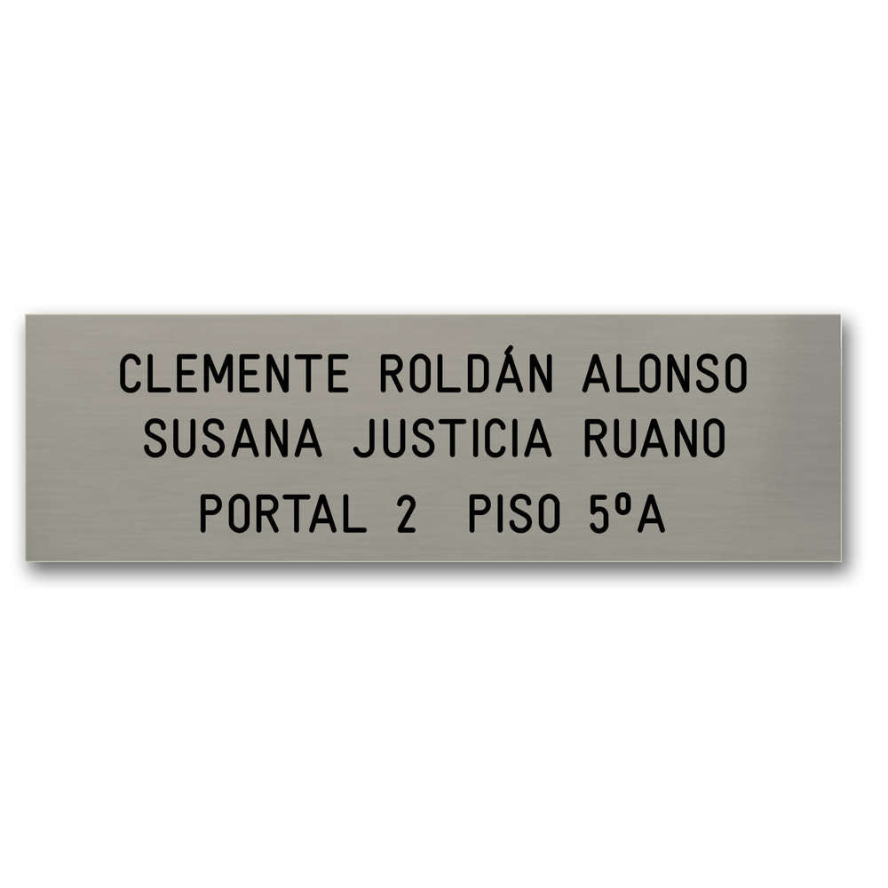 Placa de Buzón Aluminio
