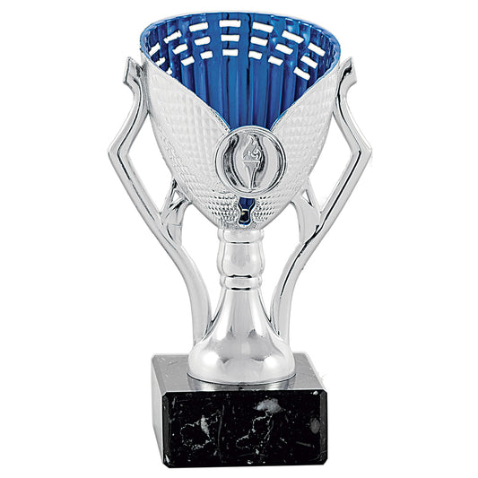 Copa Plateada con Azul