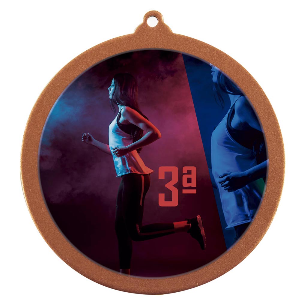 Medalla deportiva de hierro oro, plata y bronce 70 mm