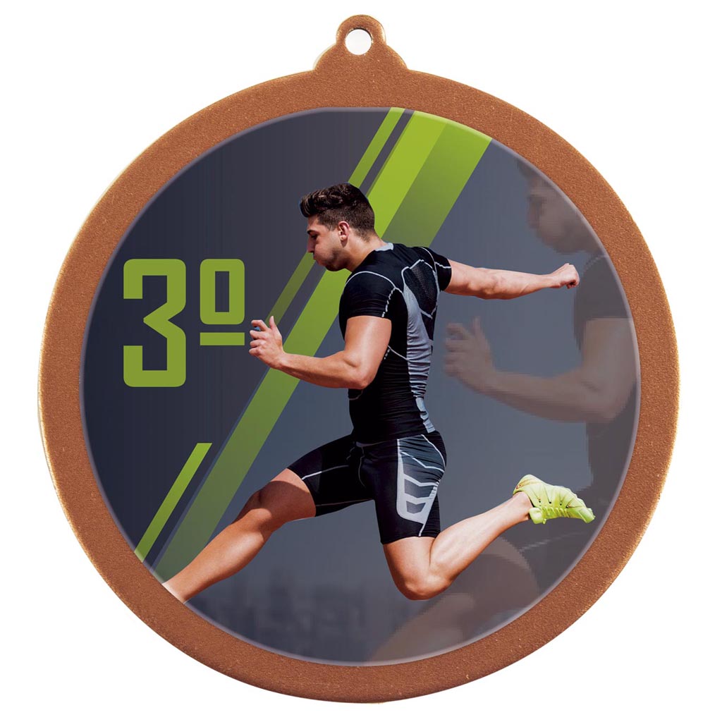 Medalla deportiva de hierro oro, plata y bronce 70 mm