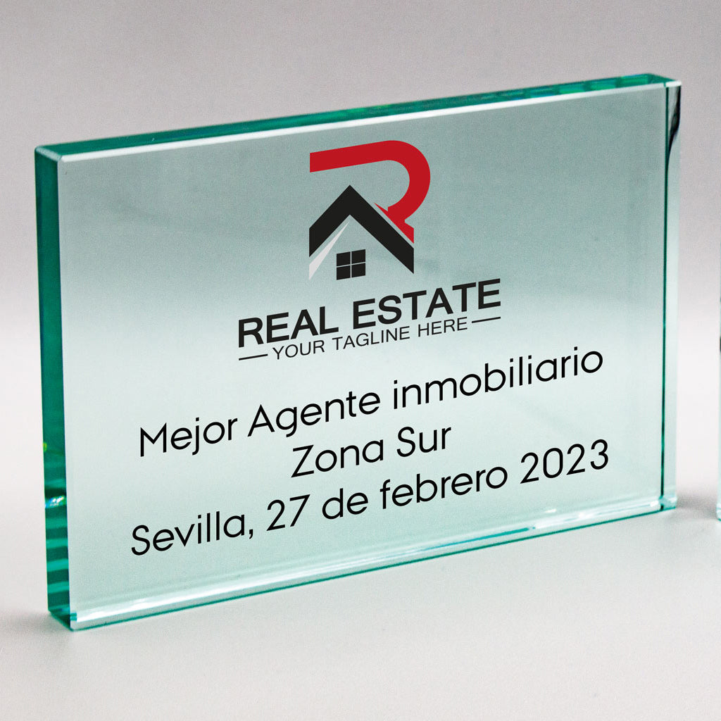 Trofeo Cristal Grabado a Color