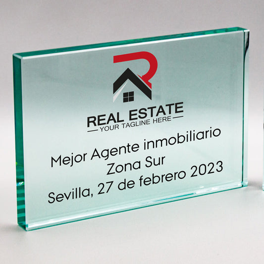 Trofeo Cristal Grabado a Color