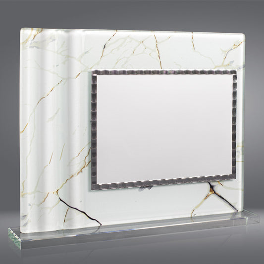 Placa Conmemorativa Cristal efecto mármol
