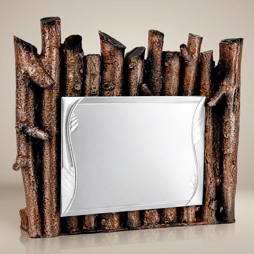 Placa Conmemorativa efecto troncos